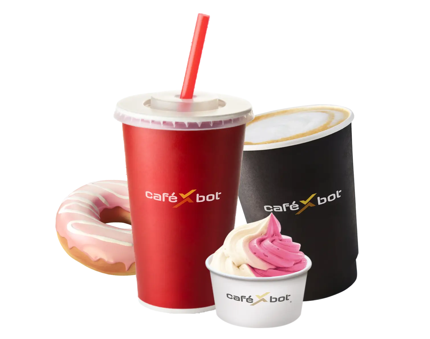 robot cafe Cups and Food