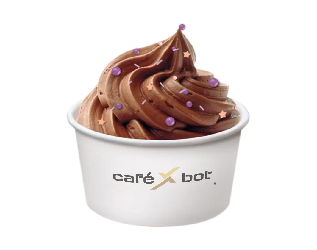 choco ice cream robot cup