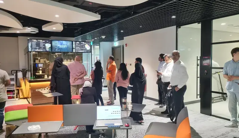 xbot cafe with people