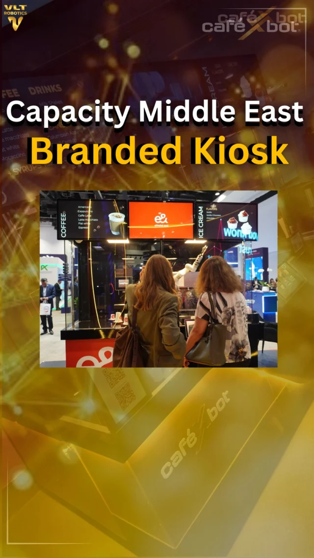 Robotic Barista Cafe — Live at Capacity Middle East 2026.

At the region’s leading digital infrastructure and connectivity event, CafexBot proudly represented e& with a fully customized, 360° branded kiosk experience. From branded digital screens to distinct coffee and ice cream cups, every surface — front, side, and back — reinforced the brand.

Powered by robotic precision and fully automated service, CafexBot attracted visitors, sparked conversations, and transformed footfall into meaningful engagement.  A powerful example of how intelligent automation can elevate brand presence at high-impact industry exhibitions

@capacitymiddleeast @capacitymedia #CapacityMiddleEast2026 @eanduae #Etisalat 
#eandUAE  #cafexbot #coffeerobot #roboticcafe #businessideas #digitalbusiness #investing #entrepreneur #mydubai