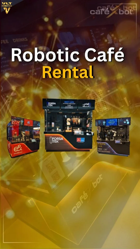 Robotic Barista Café for Rental 

Make your corporate booth stand out with CaféXbot — a plug-and-play robotic café that serves fresh coffee and soft ice cream from just 3.8 sqm, with no plumbing needed.

Fully brand it with your logo, campaigns, and custom cups so every order becomes a marketing touchpoint. Guests don’t just get coffee — they get a fun, futuristic experience they’ll remember and share online, giving your brand even more visibility.

Draws attention & boosts booth footfall
Enhances brand visibility & engagement
Unique talking point for corporate events
Sparks social media buzz and earned media

Rent it. Brand it. Serve smarter.

مقهى باريستا روبوتي للإيجار

اجعل جناحك في الفعاليات مميزًا مع CaféXbot — مقهى روبوتي جاهز للتشغيل (Plug-and-Play) يقدم قهوة طازجة وآيس كريم ناعم من مساحة لا تتجاوز 3.8 متر مربع، دون الحاجة إلى تمديدات مياه.

يمكن تخصيصه بالكامل بشعارك، وحملاتك، وأكواب بتصميمك الخاص، ليصبح كل طلب نقطة تواصل تسويقية لعلامتك التجارية. الضيوف لا يحصلون على قهوة فقط — بل يعيشون تجربة ممتعة ومستقبلية سيتذكرونها ويشاركونها عبر الإنترنت، مما يمنح علامتك انتشارًا أوسع.

يجذب الانتباه ويزيد حركة الزوار إلى الجناح
يعزز ظهور العلامة التجارية والتفاعل معها
نقطة جذب فريدة لفعاليات الشركات
يخلق ضجة على وسائل التواصل الاجتماعي وتغطية إعلامية مكتسبة

استأجره. خصصه بعلامتك. قدّم بذكاء.

#cafexbot #coffeerobot #roboticcafe #businessideas #digitalbusiness