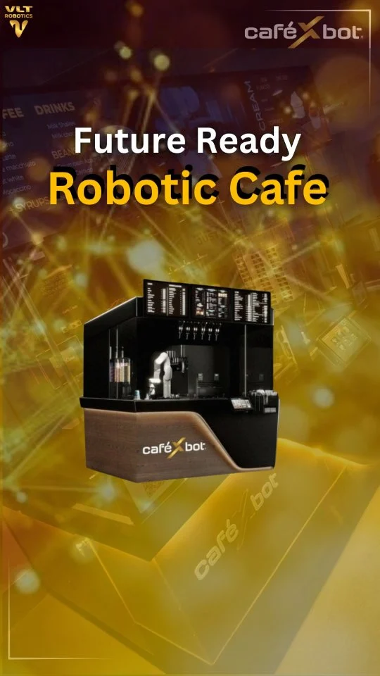 Robotic Café That Leading  F&B Trends in 2025  The food & beverage industry is evolving fast — and automation is at the center of it. CafeXbot combines the three biggest trends shaping 2025 into one compact, scalable solution:

Automation → One robotic café serving 8 products with zero staff dependency.
Sustainability → Low footprint, energy-efficient operations, and reduced waste.
Contactless Experience → Touchless ordering, multiple payment modes, and interactive speech.

المقهى الروبوتي الذي يقود اتجاهات الأغذية والمشروبات في عام 2026

تتطور صناعة الأغذية والمشروبات بسرعة — والأتمتة أصبحت في قلب هذا التحول. يجمع CafeXbot بين أكبر ثلاثة اتجاهات تشكّل عام 2026 في حل واحد مدمج وقابل للتوسع:

الأتمتة → مقهى روبوتي واحد يقدم 8 منتجات دون الحاجة إلى موظفين.
الاستدامة → مساحة تشغيل صغيرة، كفاءة عالية في استهلاك الطاقة، وتقليل الهدر.
تجربة بدون تلامس → طلب بدون لمس، خيارات دفع متعددة، وتفاعل صوتي ذكي.

#cafexbot #coffeerobot #roboticcafe #ufactoryrobotics #digitalbusiness