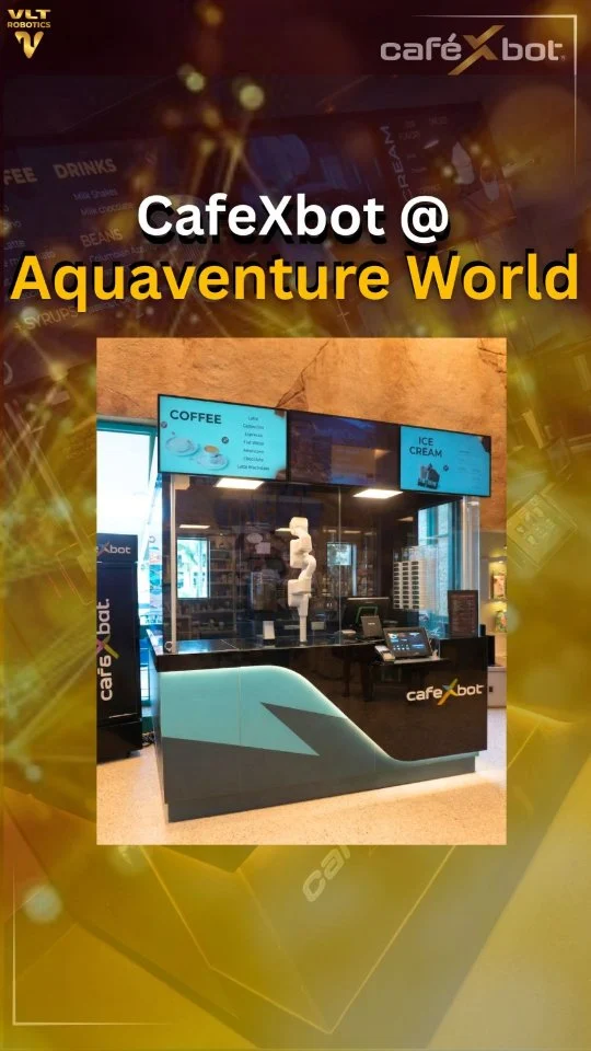 Robotic Barista Café CafeXbot in action in Aquaventure at Atlantis The Palm!From serving the signature Aqua Vanilla blue ice cream to freshly brewed coffee, shakes, and more, CafeXbot is redefining the refreshment experience in one of the region’s most vibrant, high-traffic destinations. With fully contactless, hygienic service, it captures guest attention instantly while keeping operations smooth and seamless.For brands and investors, CafeXbot is more than just automation — it’s a premium, staff-free solution that maximizes revenue, drives repeat visits, and elevates your brand presence, all while offering a futuristic and engaging guest experience.مقهى الباريستا الروبوتي CafeXbot يعمل الآن في أكوافنتشر في أتلانتس النخلة!من تقديم آيس كريم أكوا فانيلا الأزرق المميز إلى القهوة الطازجة والميلك شيك والمزيد، يعيد CafeXbot تعريف تجربة المشروبات في واحدة من أكثر الوجهات حيوية وازدحامًا في المنطقة. بفضل الخدمة الكاملة بدون تلامس وبمعايير عالية من النظافة، يجذب انتباه الزوار فورًا مع الحفاظ على سلاسة وكفاءة التشغيل.وبالنسبة للعلامات التجارية والمستثمرين، فإن CafeXbot ليس مجرد نظام آلي — بل هو حل فاخر بدون طاقم عمل، يعزز الإيرادات، ويزيد من تكرار الزيارات، ويرفع من حضور علامتك التجارية، مع تقديم تجربة تفاعلية مستقبلية ومميزة للضيوف.#cafexbot #coffeerobot #roboticcafe #aquaventurewaterpark #atlantisthepalm