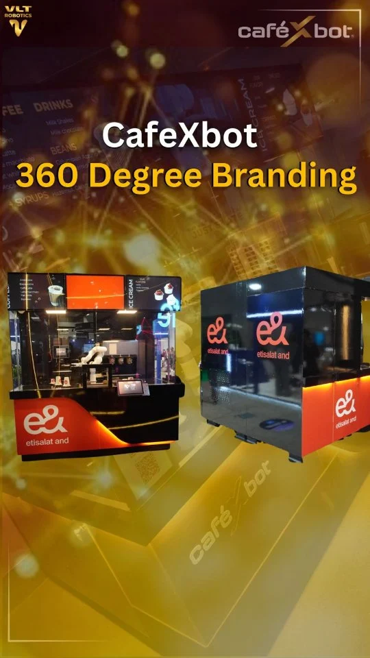 Autonomous café robot CafeXbot brings your brand into full view with 360° branding. ☕🤖Designed to maximize visibility and engagement, CafeXbot transforms a simple barista service into a powerful branding opportunity* Full custom wraps — front, sides, and back
* Dynamic screens for brand messages
* Branded cups for extended visibility
* Perfect for exhibitions and event rentalsCafeXbot — where automation meets 360° brand visibility.#cafexbot #coffeerobot #roboticcafe #businessideas #digitalbusiness investing entrepreneur mydubai dubai UAE robot roboticicecream startupbusiness business robotdubai robot technologyuae technology electronics startup FranchiseBusiness