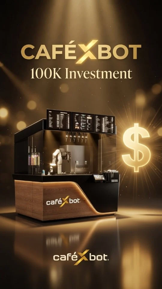 Coffee Robot vs Traditional Café — where would you put 100K?A traditional café means high rent, full teams, constant hiring, and daily operational pressure. Quality depends on people — their mood, their skill, their day.CafeXbot runs 24/7 on its own. No shifts. No supervision. No variability.From one compact kiosk — coffee, tea, hot chocolate, milkshakes, ice cream, and snacks. Consistent quality, every serve, every time.✅ Minimal footprint — smaller space, lower rent ✅ No full-time staff dependency ✅ Flexible — two formats, easily relocated ✅ Multi-product — wider audience, higher returnsWith a traditional café, you manage people. With CafeXbot, you manage performance.In high-footfall locations, recovering your investment within a year becomes achievable.CafeXbot — rethink the way you invest.روبوت القهوة مقابل المقهى التقليدي — أين ستستثمر 100 ألف؟المقهى التقليدي يعني إيجارًا مرتفعًا، فريق عمل كامل، توظيف مستمر، وضغطًا تشغيليًا يوميًا. الجودة تعتمد على الأشخاص — مزاجهم، مهارتهم، ويومهم.يعمل CafeXbot على مدار الساعة بشكل مستقل. لا نوبات عمل. لا إشراف. لا تفاوت في الأداء.من كشك واحد مدمج — قهوة، شاي، شوكولاتة ساخنة، ميلك شيك، آيس كريم، ووجبات خفيفة. جودة ثابتة في كل مرة، مع كل طلب.✅ مساحة صغيرة — موقع أصغر وإيجار أقل✅ لا يعتمد على موظفين بدوام كامل✅ مرن — نموذجين ويمكن نقله بسهولة✅ متعدد المنتجات — جمهور أوسع وعوائد أعلىمع المقهى التقليدي، أنت تدير أشخاصًا. مع CafeXbot، أنت تدير الأداء.في المواقع ذات الإقبال العالي، يصبح استرداد استثمارك خلال عام واحد أمرًا ممكنًا.CafeXbot — أعد التفكير في طريقة استثمارك.#cafexbot #coffeerobot #roboticcafe